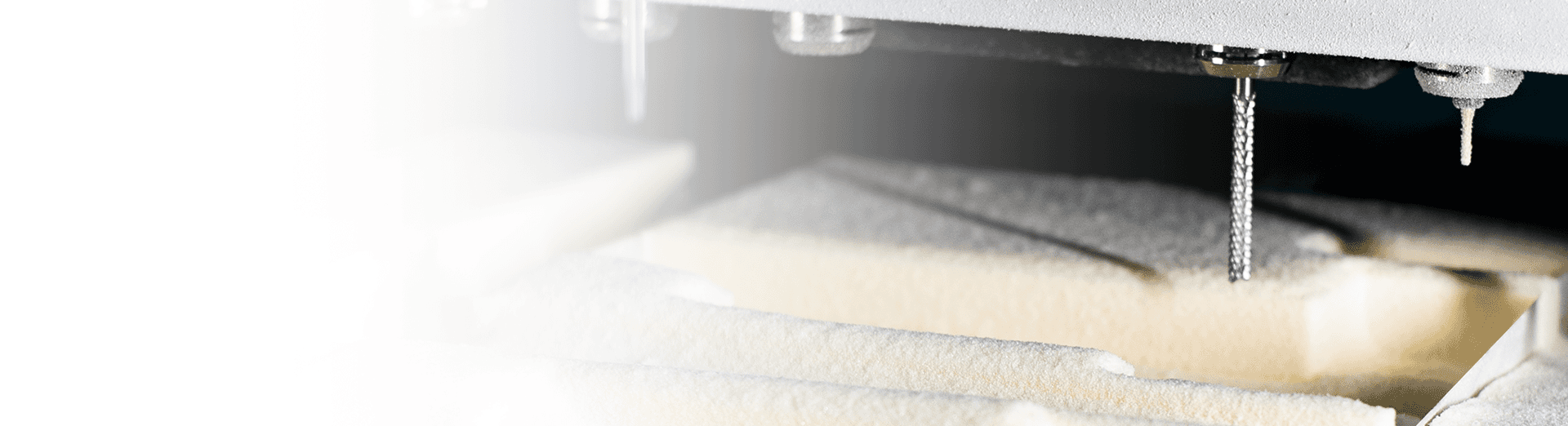 CNC shaping of the propeller foam core
